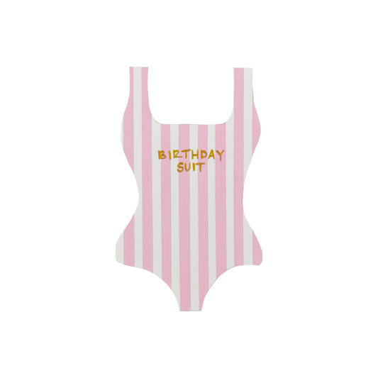 BIRTHDAY SUIT CARD IN STRIPES